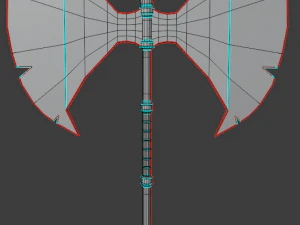 medieval - axe low-poly 3D Model