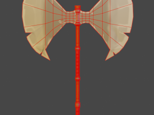 medieval - axe low-poly 3D Model