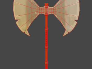 medieval - axe low-poly 3D Model