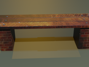 street bench low-poly 3D Model