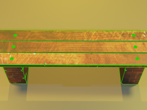 street bench low-poly 3D Model