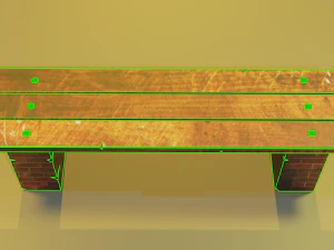 street bench low-poly 3D Model