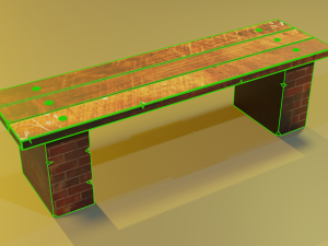 street bench low-poly 3D Model