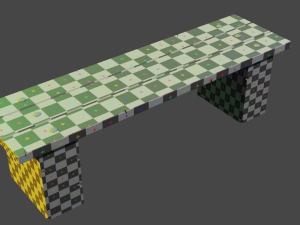 street bench low-poly 3D Model