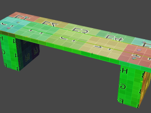 street bench low-poly 3D Model