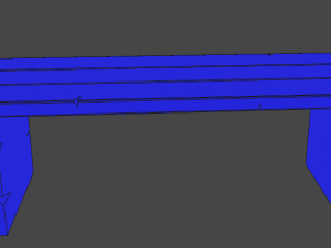 street bench low-poly 3D Model