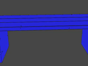 street bench low-poly 3D Model