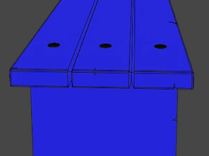 street bench low-poly 3D Model