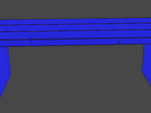 street bench low-poly 3D Model