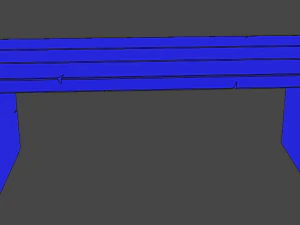 street bench low-poly 3D Model