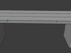 street bench low-poly 3D Model