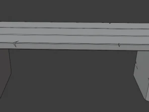 street bench low-poly 3D Model