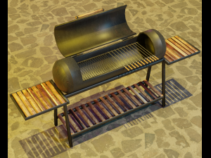 brazier from a gas cylinder low-poly 3D 模型