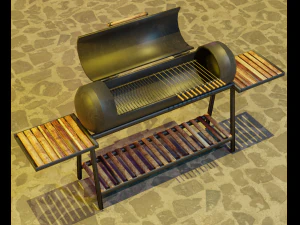 brazier from a gas cylinder low-poly 3D Model
