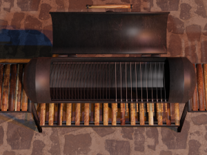 brazier from a gas cylinder low-poly 3D 模型
