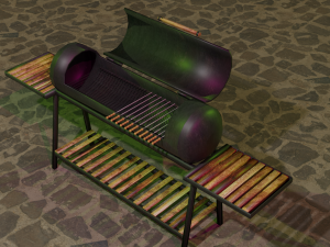 brazier from a gas cylinder low-poly 3D 模型