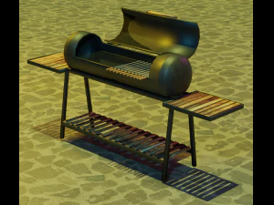 brazier from a gas cylinder low-poly 3D Model