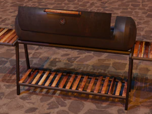 brazier from a gas cylinder low-poly 3D Model