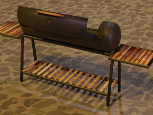 brazier from a gas cylinder low-poly 3D 模型