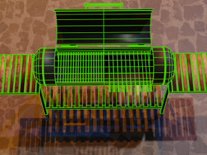 brazier from a gas cylinder low-poly 3D 模型