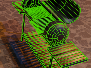 brazier from a gas cylinder low-poly 3D 模型