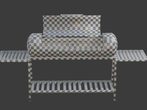 brazier from a gas cylinder low-poly 3D 模型