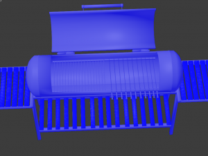 brazier from a gas cylinder low-poly 3D 模型