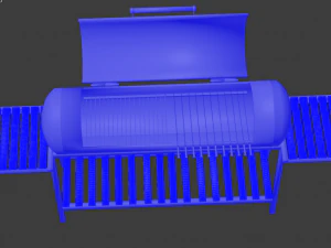 brazier from a gas cylinder low-poly 3D Model