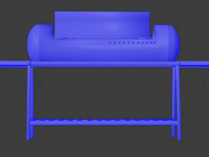 brazier from a gas cylinder low-poly 3D Model