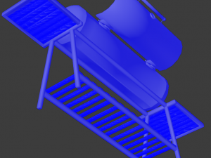 brazier from a gas cylinder low-poly 3D 模型