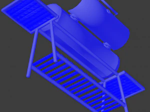 brazier from a gas cylinder low-poly 3D Model