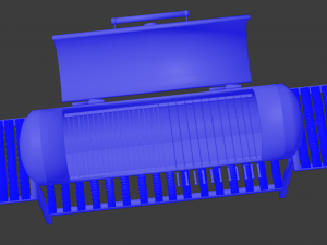 brazier from a gas cylinder low-poly 3D 模型