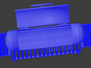 brazier from a gas cylinder low-poly 3D Model