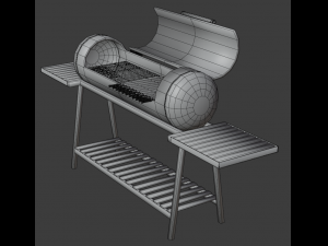 brazier from a gas cylinder low-poly 3D 模型