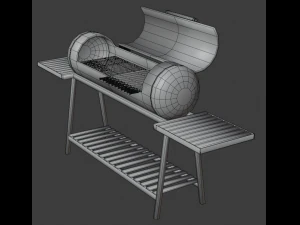 brazier from a gas cylinder low-poly 3D Model