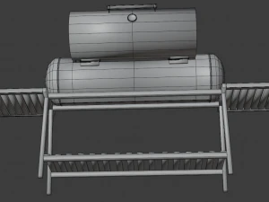 brazier from a gas cylinder low-poly 3D Model