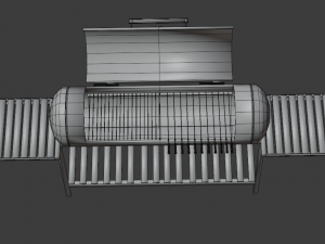 brazier from a gas cylinder low-poly 3D 模型