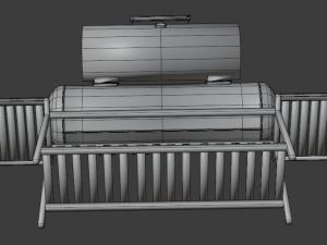 brazier from a gas cylinder low-poly 3D 模型