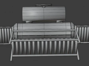 brazier from a gas cylinder low-poly 3D Model