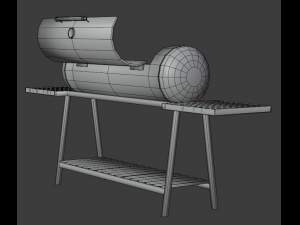 brazier from a gas cylinder low-poly 3D 模型
