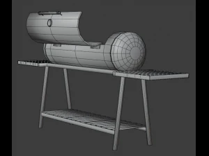 brazier from a gas cylinder low-poly 3D Model