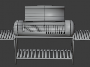 brazier from a gas cylinder low-poly 3D 模型