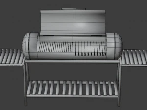 brazier from a gas cylinder low-poly 3D Model