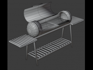 brazier from a gas cylinder low-poly 3D 模型