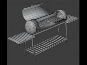 brazier from a gas cylinder low-poly 3D Model