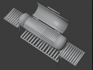 brazier from a gas cylinder low-poly 3D 模型