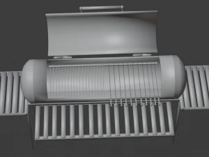 brazier from a gas cylinder low-poly 3D Model