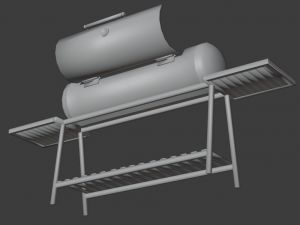 brazier from a gas cylinder low-poly 3D 模型