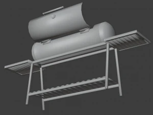 brazier from a gas cylinder low-poly 3D Model
