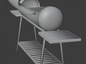 brazier from a gas cylinder low-poly 3D 模型